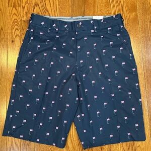 Walter Hagen navy blue patriotic American flag shorts men’s size 30 NWOT